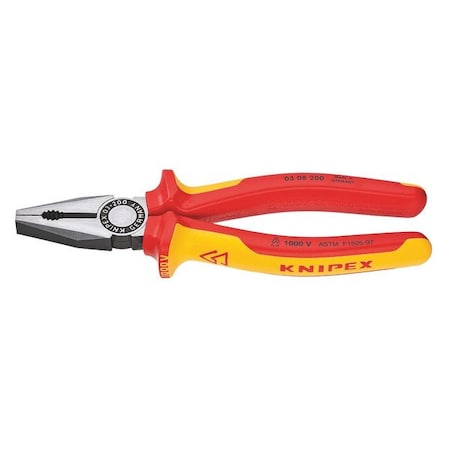 Knipex 8 in Linemans Plier, Steel 03 08 200 SBA