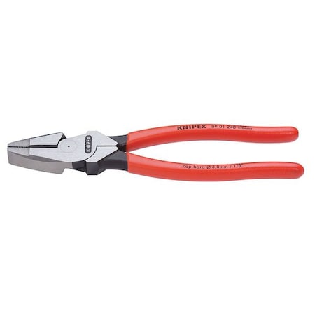 Knipex 9 1/4 in Linemans Plier High Leverage, Steel 09 01 240  SBA