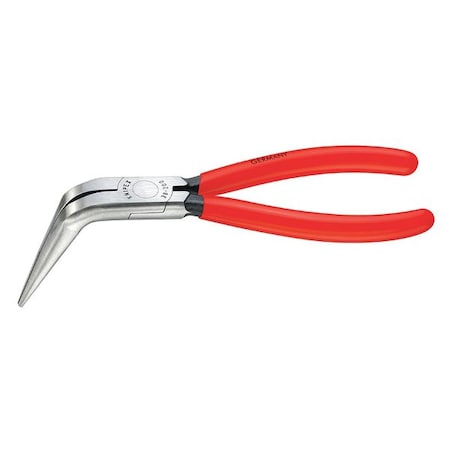 Knipex 8 in Bent Long Nose Plier Plastic Coated Handle 38 71 200