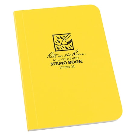 Rite In The Rain All Weather Pocket Memo Book, 3-1/2x5 in. 374-M