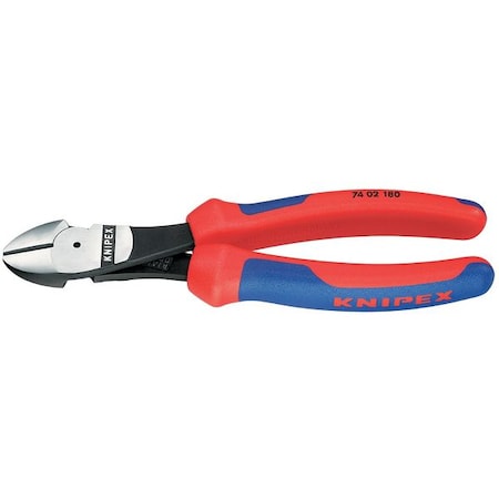 Knipex 7 1/4 in High Leverage Diagonal Cutting Plier Standard Cut Uninsulated 74 12 180