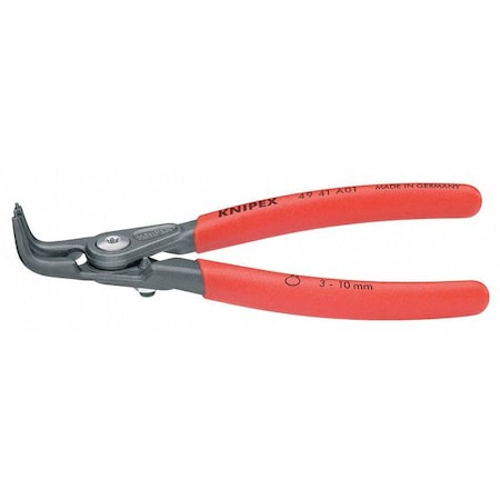 KNIPEX 5" Precision External Circlip Pliers w/ Bent Tips, Plastic Grip 49 41 A01