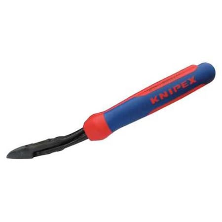 Knipex 8" High Leverage 12-Degree Angled Diagonal Cutters, Comfort Grip 74 22 200