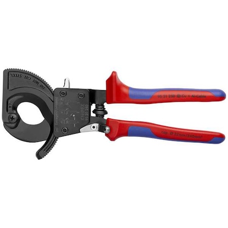 Knipex 10" Ratchet Action Cable Cutter, Center Cut 95 31 250 SBA