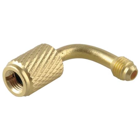 Zoro Select Quick Coupler, Low Loss, 1/4 In MxF, 90 Deg 10U325