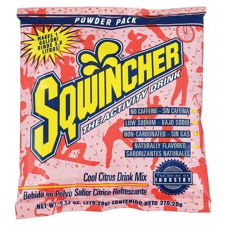 Sqwincher Sports Drink Mix, 9.53 oz., Powder, Cool Citrus, 20 PK 016011-CC