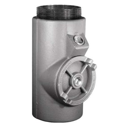 Appleton Electric IMC Sealing, 4 in, Threaded, Iron, Powder Coated, Silver EYM-400