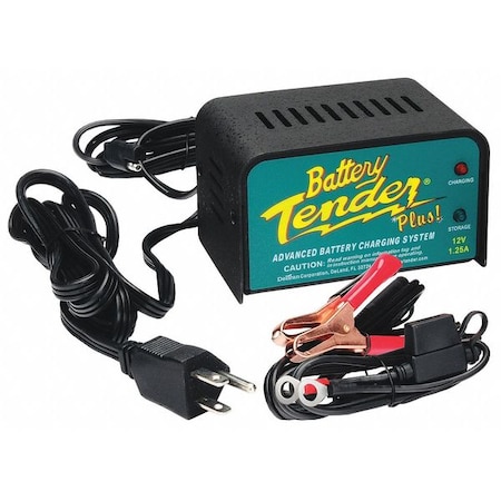 Battery Tender Battery Charger, 12VDC, 1.25A 021-0156