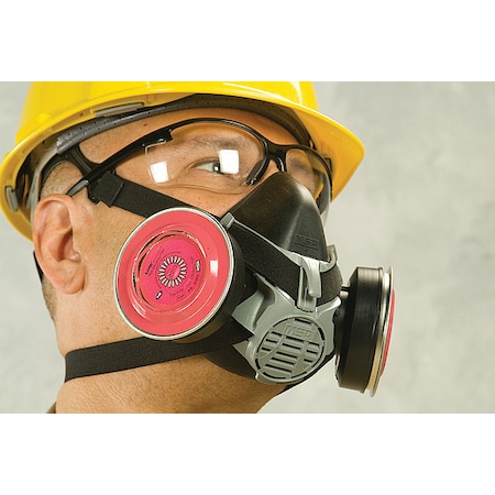 Msa Safety Half Mask Respirator, Advantage 420, Not Rated, Threaded, Size, M 0 Cartridges Included 10119575