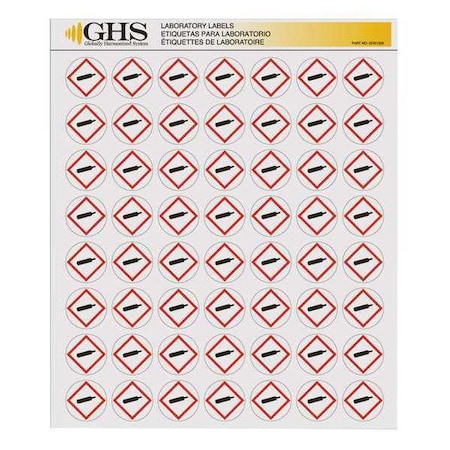 Ghs Safety GHS Label, 1 in H, 1 in W, Paper, PK1120 GHS1209