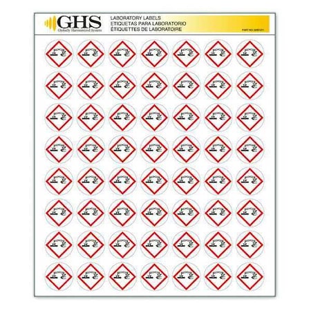 Ghs Safety GHS Label, 1 in H, 1 in W, Paper, PK1120 GHS1211