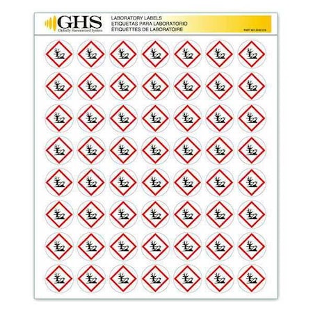 Ghs Safety GHS Label, 1 in H, 1 in W, Paper, PK1120 GHS1216