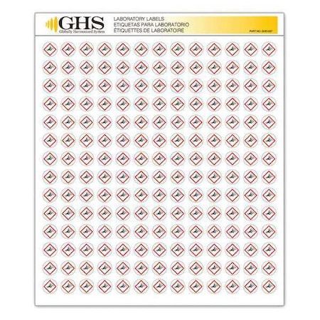 Ghs Safety GHSLabel, 1/2inH, 1/2inW, Paper, PK1820 GHS1227