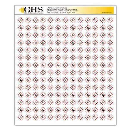 Ghs Safety GHSLabel, 1/2inH, 1/2inW, Paper, PK1820 GHS1233