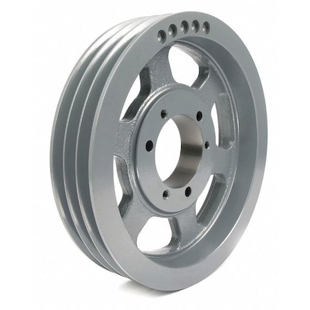 Zoro Select 1/2 in to 2-1/2 in Quick Detachable Bushed Bore 3 Groove V-Belt Pulley 18.75 in OD 1843B