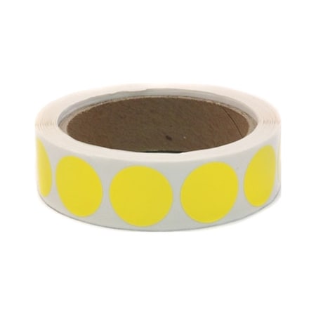 Roll Products 12 Color Code Circles Y 1000roll, PK1000 119-0002C