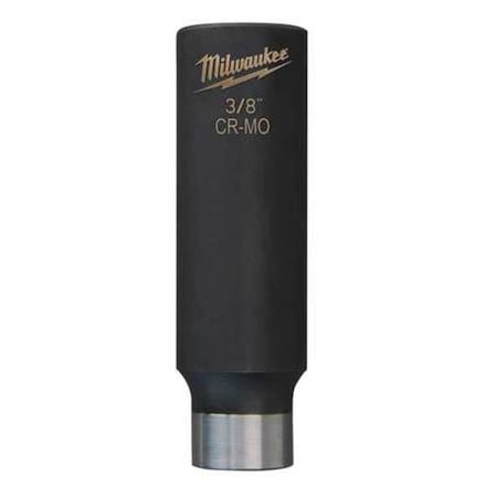 Milwaukee Tool 1/2 in Drive Impact Socket 7/16 in Size 6 pt Deep Depth, Black Oxide 49-66-4462