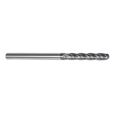 Precision Twist Drill Ball Nose End Mill, Bright, Plain, 5/8" EB5304V5/8