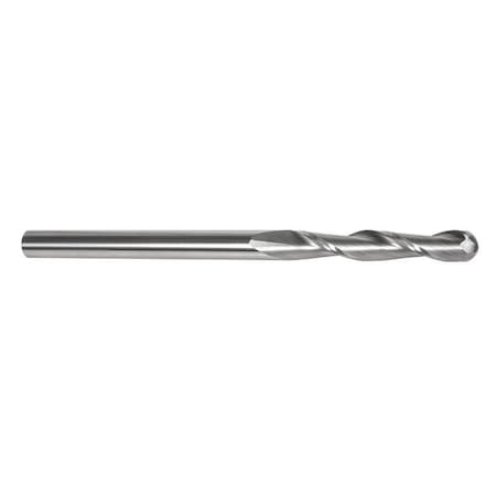 Precision Twist Drill Ball Nose End Mill, Bright, XL, 1/4" EB63021/4
