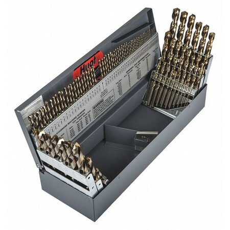 Precision Twist Drill HSS-E Bronze Jobber Drill Set, 135 deg C115COMBCSET