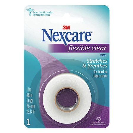 Nexcare First Aid Tape, Flexible, Clear, 1", PK24 771-1PK