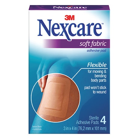 Nexcare Gauze Pad, Soft Fabric, 3x4", PK12 SFP34