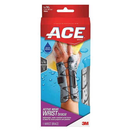 Active Wear Wrist Brace, Left, L/XL, PK12