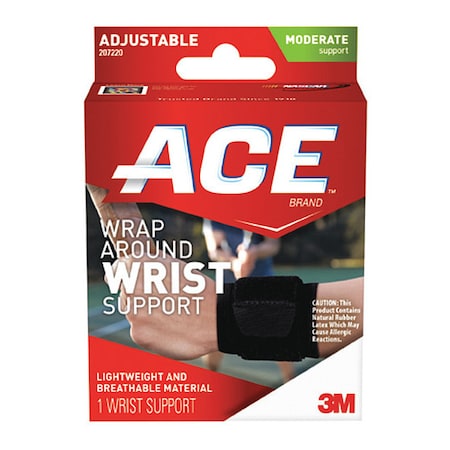 ACE Wrap Around Wrist Support, Black, PK12 207220