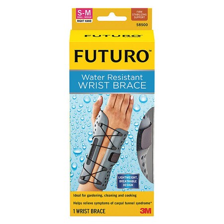 Futuro Water Resistant Wrist Brace, Right, S/M, PK12 58500EN