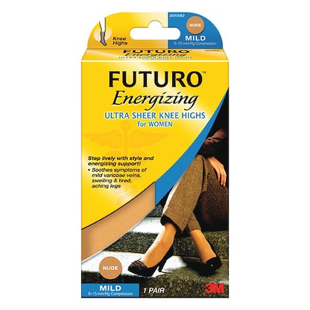 Futuro Knee Highs, Ultra Sheer, Wm Nude, Med, PK12 71014NEN