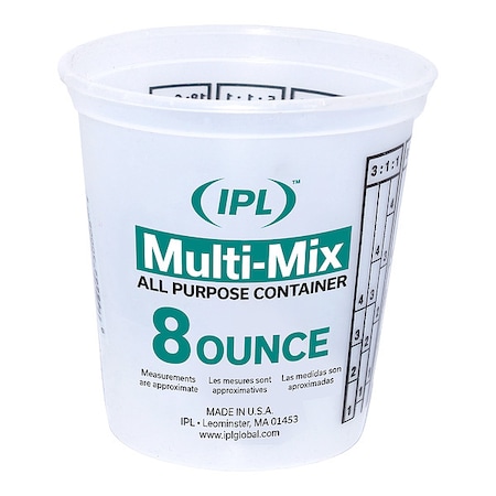 Leaktite Paint Mix and Measure Container, Cap. 8oz 1000873