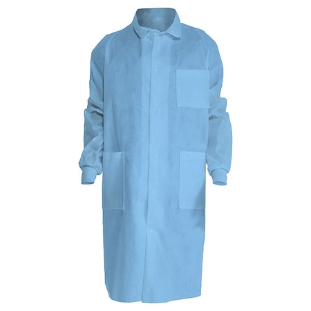 Kimtech Kimtech A8 Disposable Lab Coat, SMS, Snaps Closure, Blue, XL, 25 PK 10048