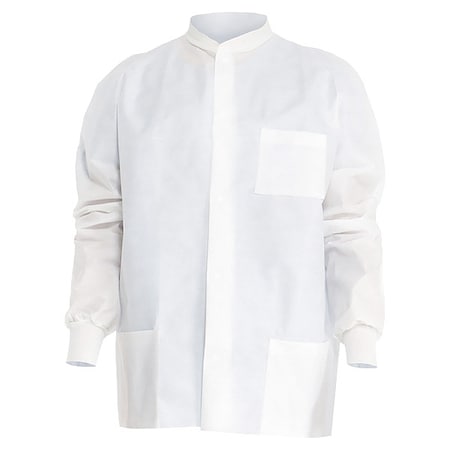 Kimtech Kimtech A8 Lab Jacket, SMS, Snaps Closure, White, XL, 25 PK 10073