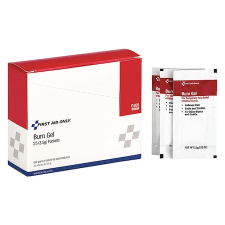 First Aid Only Burn Aid Gel, 3.5g, PK25 G469