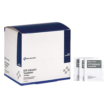 First Aid Only Antiseptic, 4-3/4in x 7-3/4in, PK100 J308