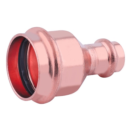 Zoro Select Strt, Copper, Press-fit 2", Press-fit 1" 816YN2