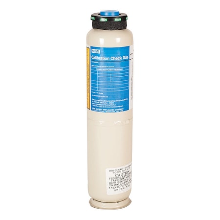 Msa Safety Calibration Gas, Carbon Dioxide, Hydrogen Sulfide, 116 L, RP Connection, +/-10% Accuracy 10153802