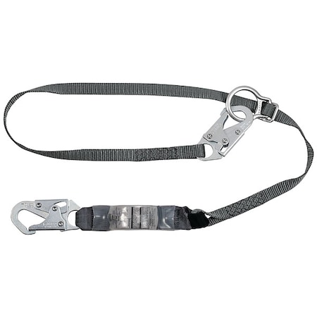 Msa Safety V-Series Lanyard, 6 ft. Length, Snap Hook, Steel, 1 Leg(s), 310 lb. Weight Capacity 10193128