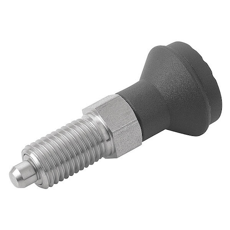 KIPP Indexing Plunger D1= M16X1, 5, D=8, Style A, Non-Lockout wo Locknut, Stainless Steel Hardened K0339.01308