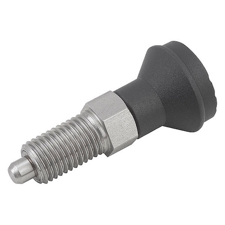 KIPP Indexing Plunger D1= M12X1, 5, D=6, Style A, Non-Lockout wo Locknut, Stainless Steel Not Hardened K0339.11206