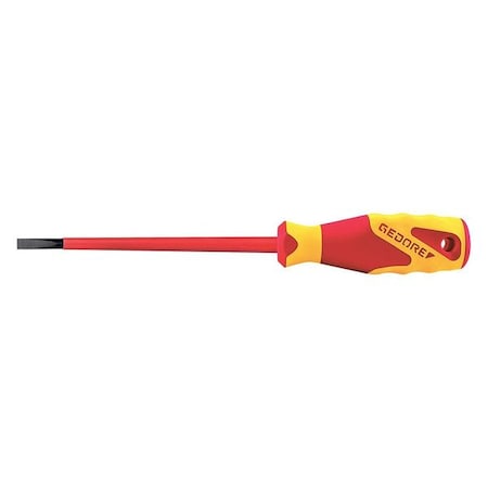 Gedore Insulated Screwdriver, Slotted, 4mm Slotted 4mm x 0.8mm VDE 2170 4