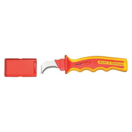 Gedore Insulated Cable Knife, Hook, 8" L 6698490