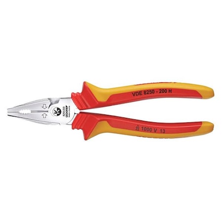 Gedore Ins. Power Combination Pliers, 7-7/8" VDE 8250-200 H