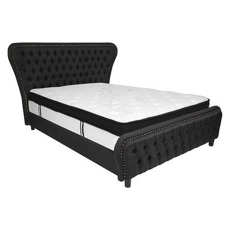 Flash Furniture Queen Platform Bed Set, Black SL-BMF-106-GG