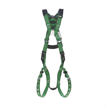 Msa Safety V-FORM(TM) Safety Harness Fall Protection Harness, M, 400 lb, Quick-Connect Chest/ Back D-Ring 10208275