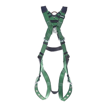 Msa Safety V-FORM(TM) Safety Harness Fall Protection Harness, Standard (M/L), 400 lb, Quick-Connect Chest/ 10206066