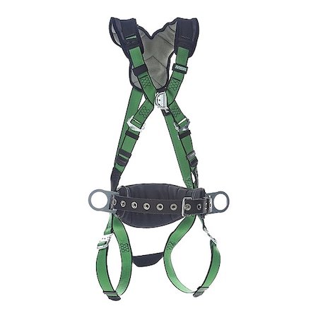 Msa Safety V-FORM(TM) Safety Harness Fall Protection Harness, 2XL, 310 lb, Not Applicable Chest/ 10206179