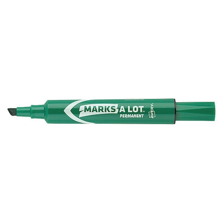 Mark-A-Lot Desk-Style Permanent Marker, Chisel Tip, Green 7170907885