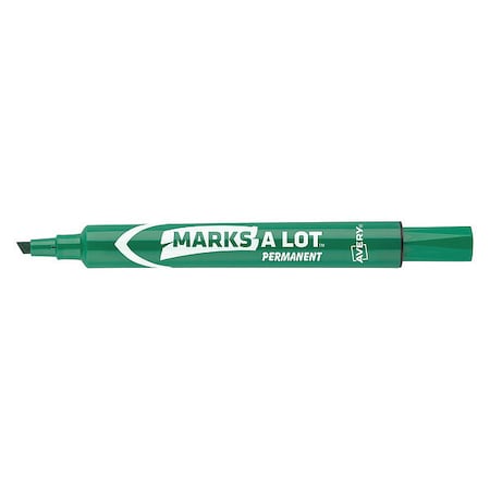 Mark-A-Lot Large Desk-Style Permanent Marker, Chisel Tip, Green 7170908885