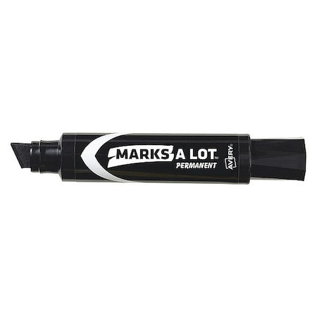 Mark-A-Lot Black Chisel Tip Jumbo Desk-Style Permanent Marker, 12/PK 7170924148